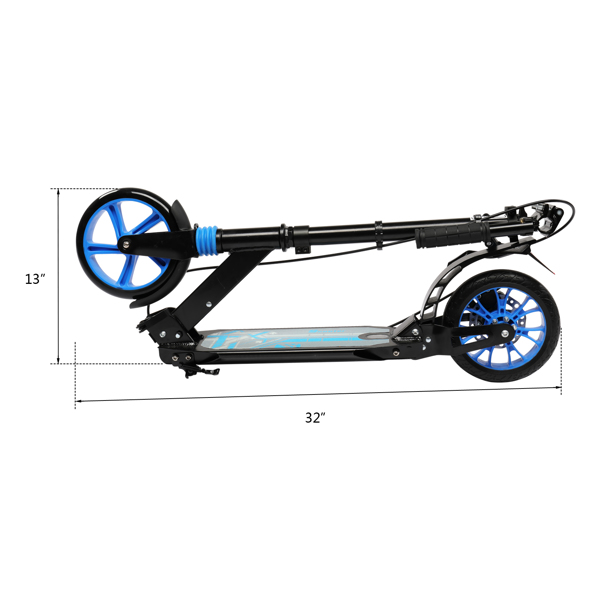 LALAHO 碳钢+铝合金 可折叠 三档调节 蓝色 踏板车 110*99*37cm-7
