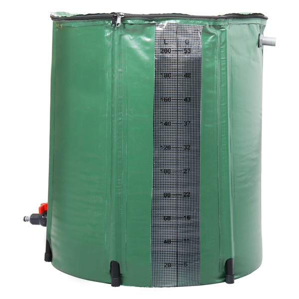 50gal 绿色 PVC 集雨桶 带刻度 N002-7