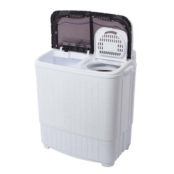 美规 XPB35-ZK35 14.3lbs 洗衣机 110V 360W 双桶 带排水泵 塑料 灰色盖板 带波浪 半自动-8