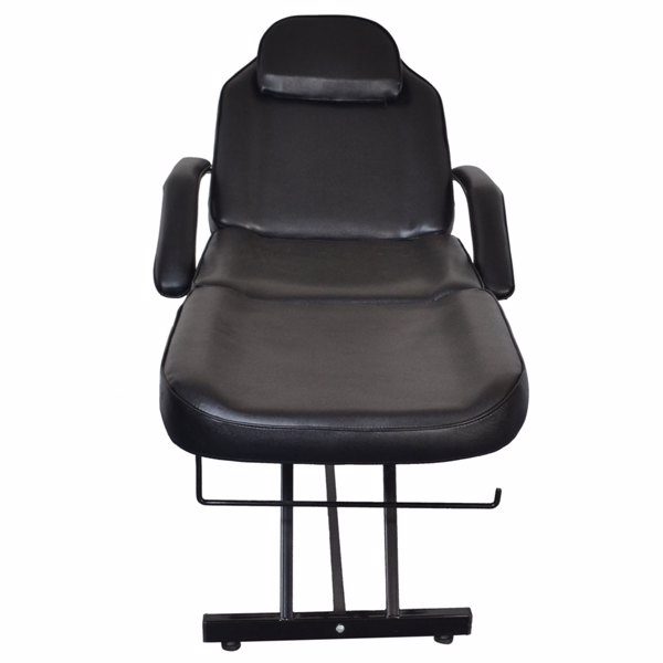PVC皮铁框架 73in 靠背腿角度可调 带小凳 美容床 黑色 HZ015-2