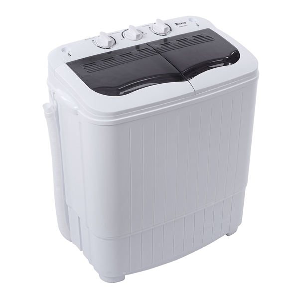 美规 XPB35-ZK35 14.3lbs 洗衣机 110V 360W 双桶 带排水泵 塑料 灰色盖板 带波浪 半自动-4