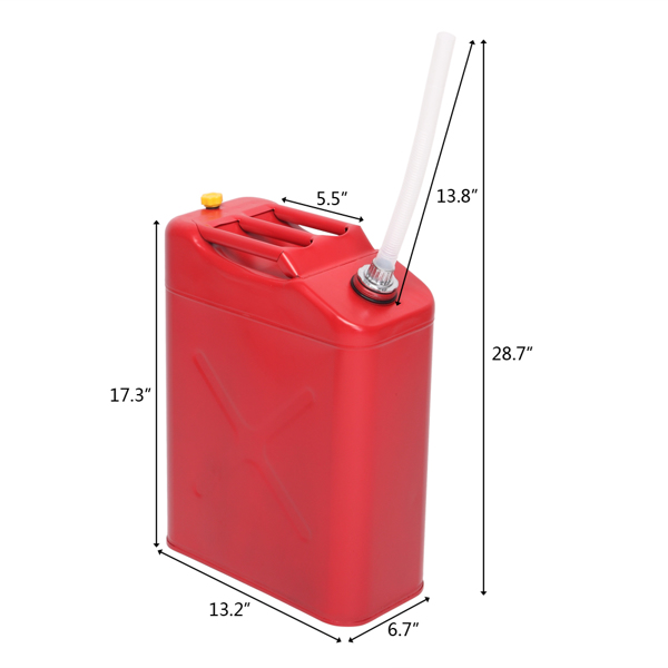 【认证未出】20L 0.6mm油桶红色含塑料倒油管-6