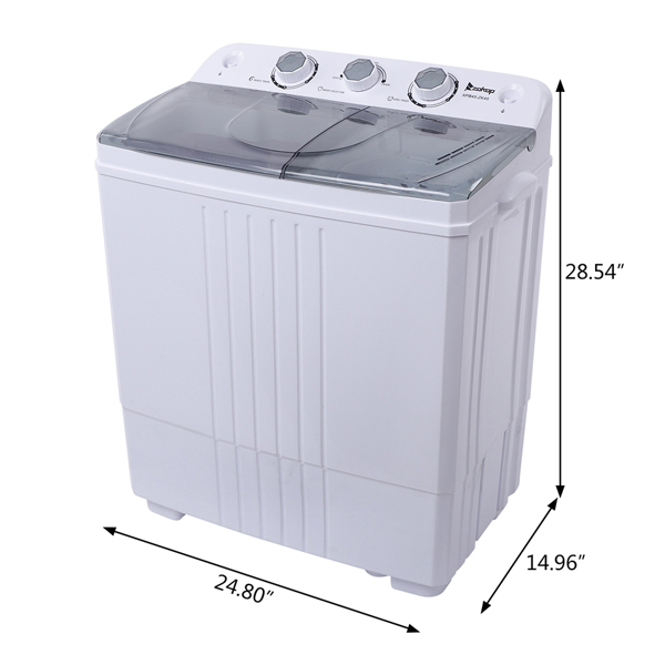 美规 XPB45-ZK45 16.5lbs 洗衣机 110V 400W 双桶 带排水泵 塑料 灰色盖板 半自动-26