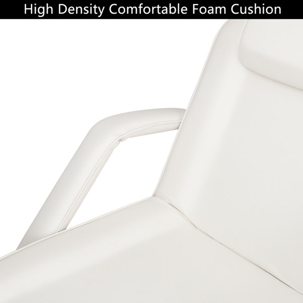 PVC皮铁框架 73in 靠背腿角度可调 带小凳 美容床 白色 HZ015-34
