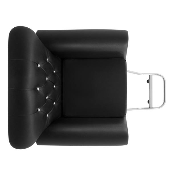 PVC皮套 不锈钢方盘带搁脚 理发椅 300lbs 黑色 HZ8899 N001-12