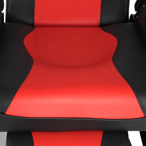 PVC皮套 ABS扶手壳 圆盘带搁脚 可放倒 理发椅 300.00lbs 红黑色 HZ8702C N002-36