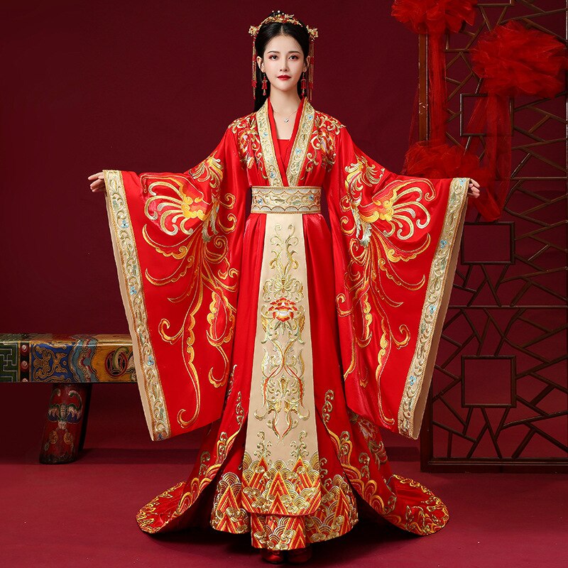 Vintage Red Chinese Style Wedding Married Dress High Quality Embroid Loading Men And Women Traditional Hanfu Embroidery Ancient