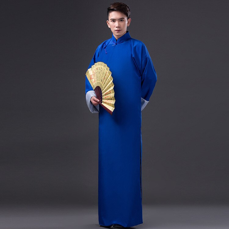 Chinese Man Han Clothing Teacher Youth Students Cosplay Robe Costume Minister Traditional Ancient