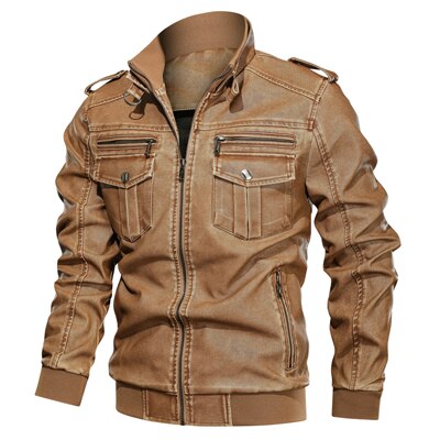 Winter New Men Leather Jacket Killer Vintage Motorcycle Faux Coat Fashion PU Plus Size Bomber Mens L-6XL