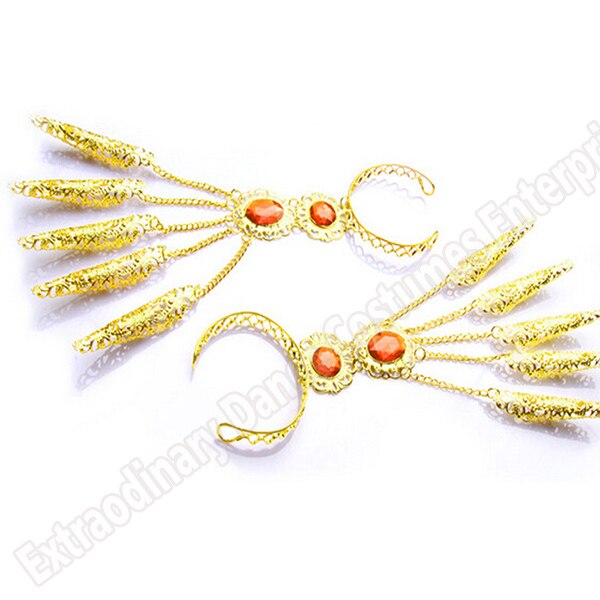 New Sexy Women Belly Dance Jewelry Thousands Hands Guanyin Bollywood India Bracelets Fingernail Accessories Gold