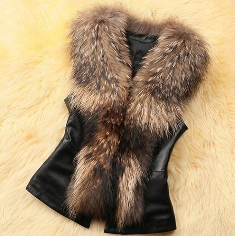 Winter Warm Waistcoat Coat For Women Faux Fur Vest Jacket Comfortable Sleeveless Gilet