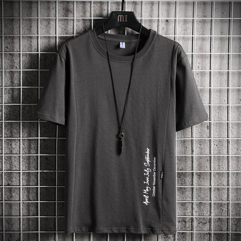 SingleRoad Man's T-shirt Men 2022 Summer O-Neck Tshirt Casual Solid Tshirts Japanese Streetwear T-Shirts Slim Cotton T Shirt