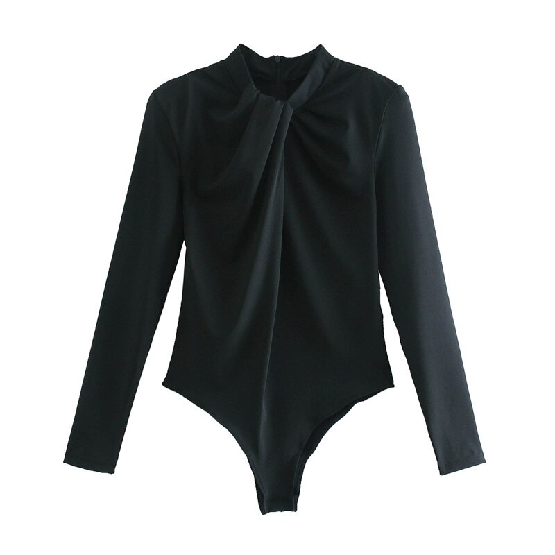 Sexy O Neck Long Sleeve Bodysuit Women Black Autumn Winter Body Top Casual Lady Streetwear Bodysuits