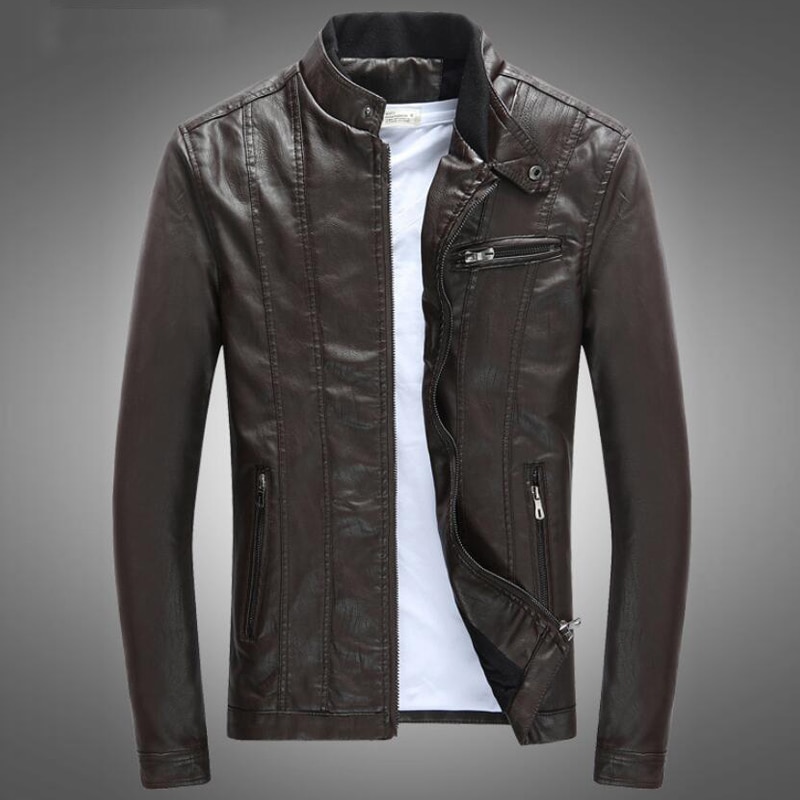 Jacket Men Fashion Motorcycle Biker Faux Leather Jackets Mens Spring Autumn Clothes Male Classic Velvets Coats Deri Ceket