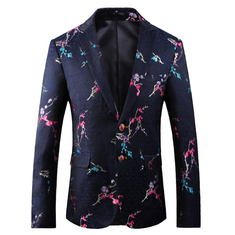 Plyesxale Black Yellow Blazer Men 2022 Slim Fit Floral Embroidery Jacket Shawl Collar Casual Suit Mens Prom Blazers Q421