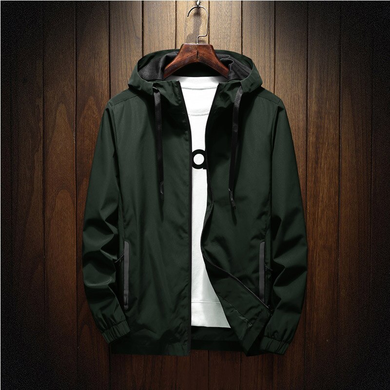 Waterproof Jacket Men Jackets Zipper Autumn Windproof Casual Coats Bomber Fashion Hooded Male Slim Fit Hoody Outwear 114