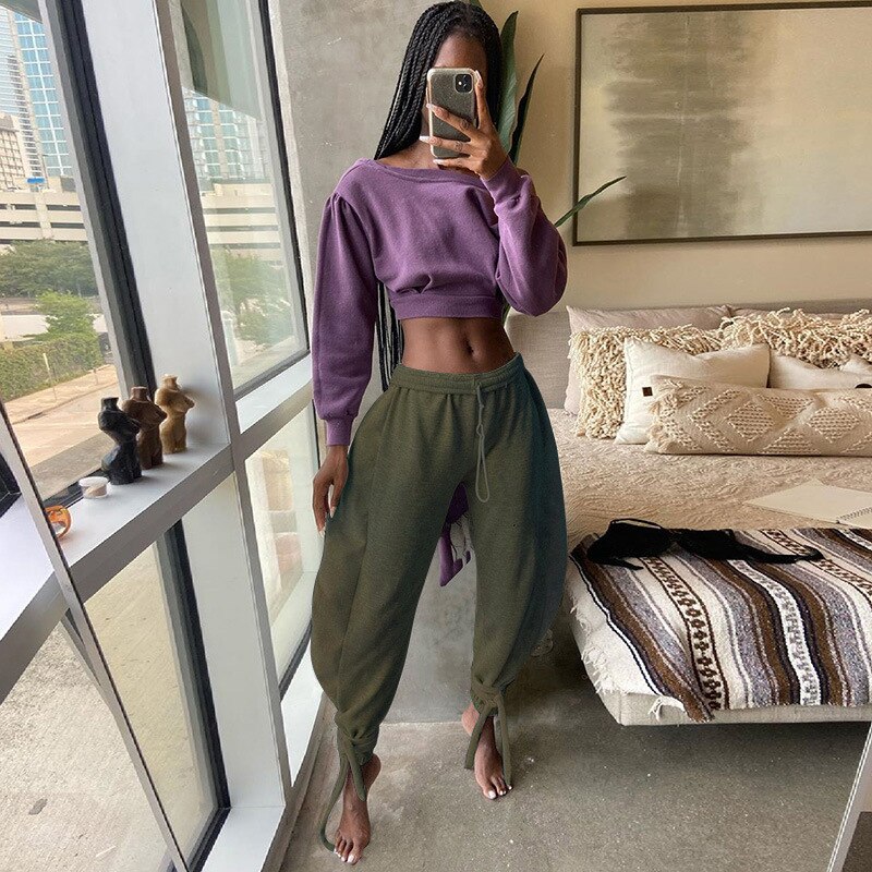 Sweatpants Joggers Women Baggy Streetwear Woman Wide Leg Pants Trousers Womens Winter Clothes Bottoms Dropshipping 21400P