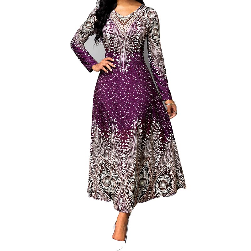 Plus Size African Long Maxi Dresses For Women Summer 2022 Casual Loose Africa Dress Floral Print Dashiki Ladies Clothing