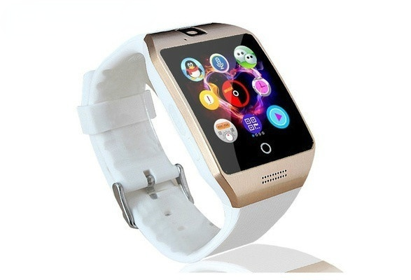 q18 Smart Watch With Camera Bluetooth Wrist Watch SIM Card Smart watch For Android White