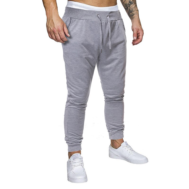 Black Grey Solid Color Mens Joggers Pants Casual Long Male Sweatpants Hip Hop Tracksuit Slim Trousers 2022 Sweat Clothing