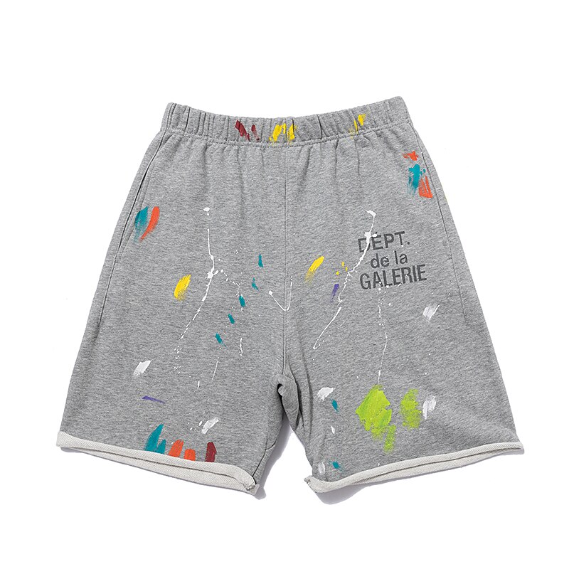 Gallery Dept Shorts Men Women High Quality Splattered Ink Graffiti Pants Oversize Casual Loose Sports