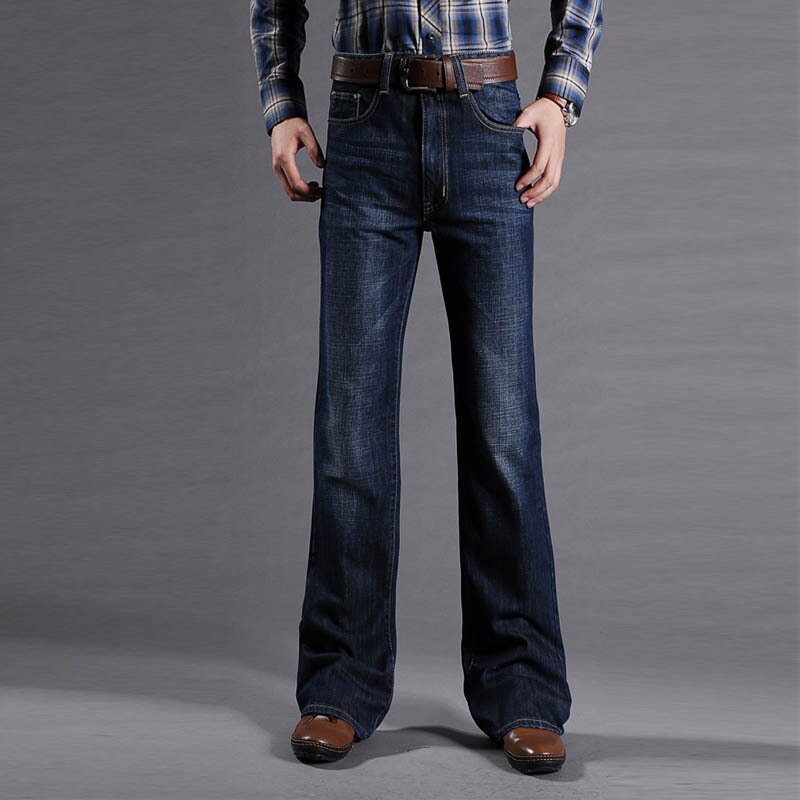 Mens Flared Jeans For Men Boot Cut Leg Fit Classic Stretch Denim Flare Bootcute Male Fashion Pants