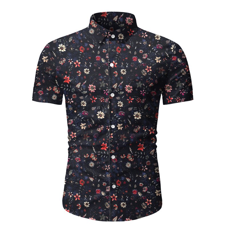 Vintage Paisley Print Hawaiian Shirt Men 2022 Brand Slim Fit Short Sleeve Mens Dress Shirts Beach Party Male Chemise Homme