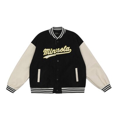 Hip Hop Baseball Jackets Men Women Letters Embroidery Patchwork Harajuku Varsity Jacket College Bomber Coats Unisex 2022