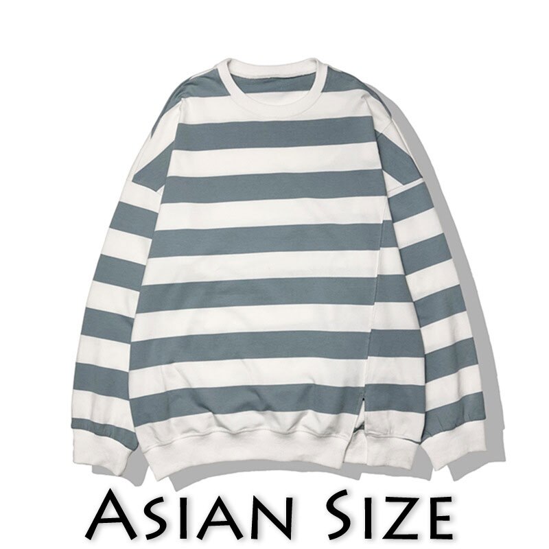 Privathinker Men Woman 2022 New O-Neck Loose Sweatshirts Mens Striped Korean Hoodies Male Colorful Sweatshirt Clothes Autumn