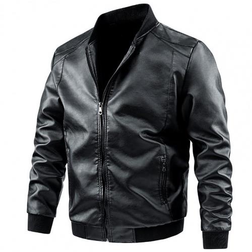 Zipper Cardigan Mens Jackets/Coats Bomber Coat Winter Windproof Motor Biker Style Long Sleeve Men Jacket For Daily Wear