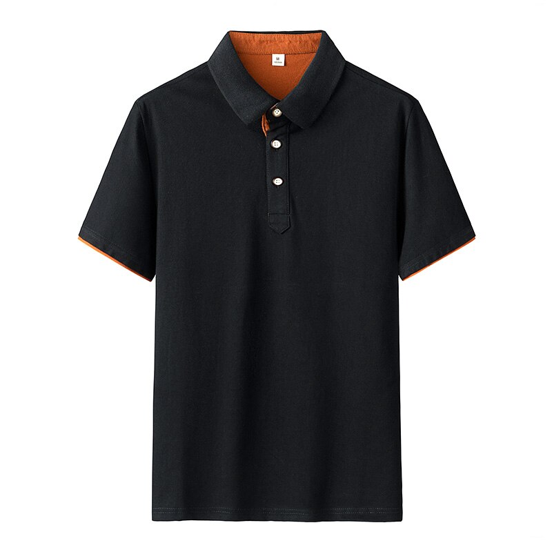 Men's Summer 2022 New High-End Handsome Simple Pure Cotton Lapel Loose Trendy Fashion Polo Shirt