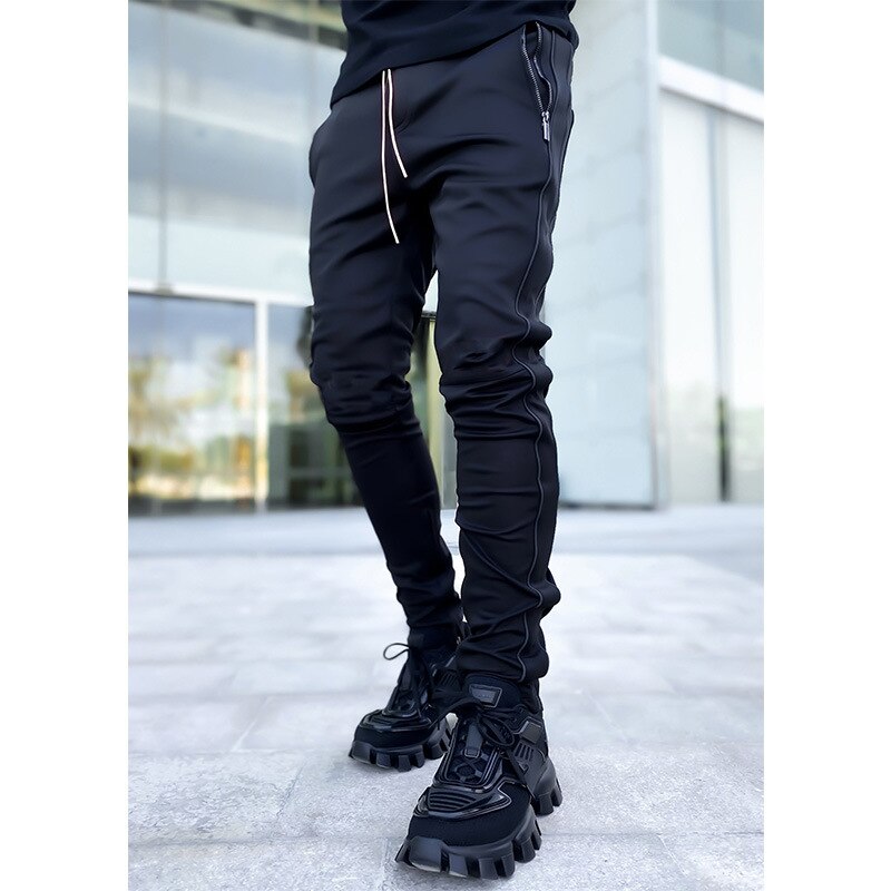 Cargo Pants Men's Skinny Pencil With Multiple Pockets Male Outdoor Jogging Stacked Harem High Street Clothing