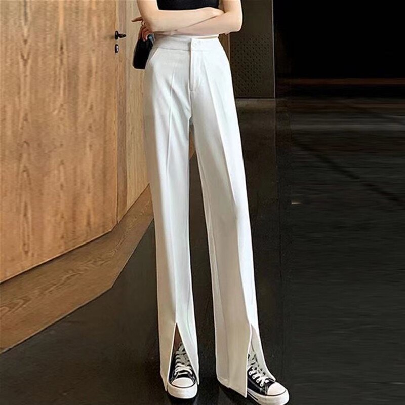 Cotton Solid White Sweatpants For Women Sportswear Joggers Oversized Trousers 2022 Korean Wide Leg High Waisted Pants