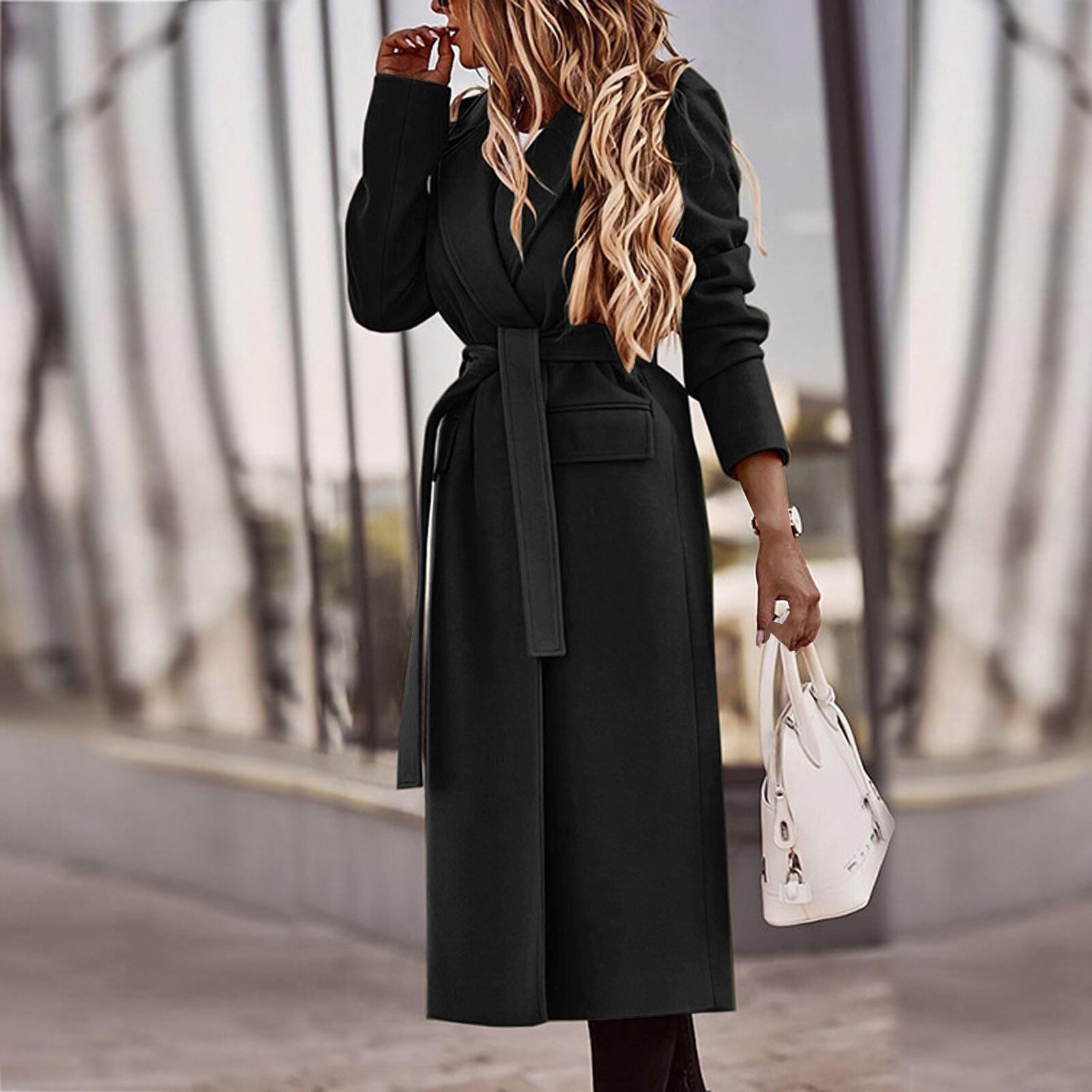 Women's Jacket Winter Long Wool Coat Outerwear Ladies Trench Korean Cashmere Female Slim Warm Clothe Windbreaker Jackets