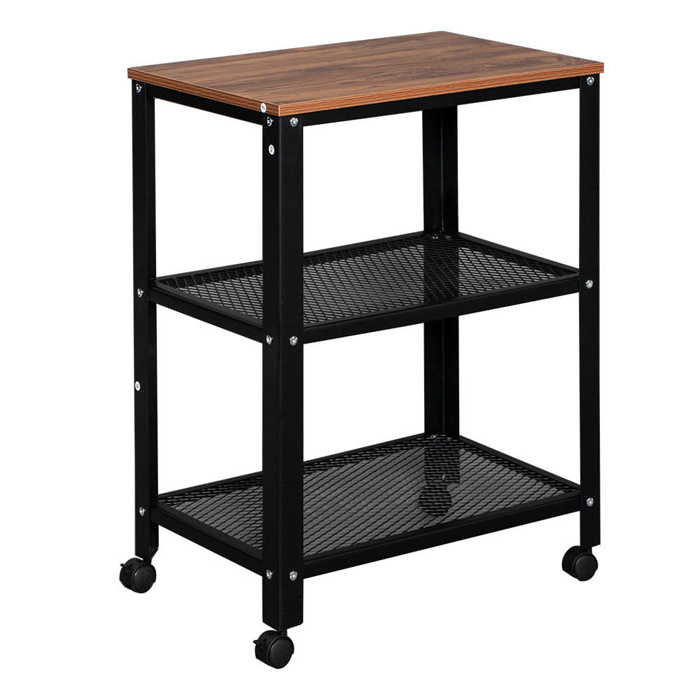 2-Story Steel Wood Side Table