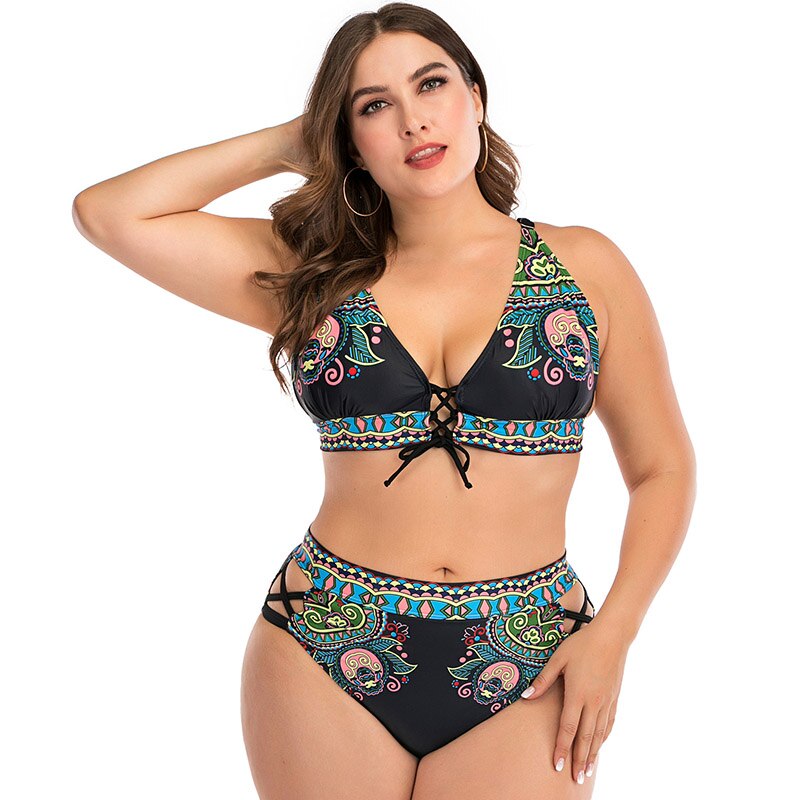 Bikini 2022 Plus Size 2 Pieces Sets Luxury Two Piece Designer Swimsuit Bathing Suit Swimwear Print Swimming For Women