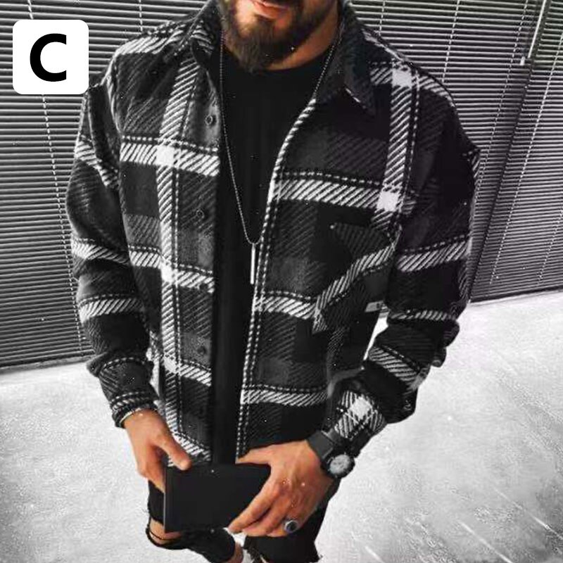 Men's Fashion Spring Plaid Casual Flannel Shirts Man Long Sleeve Soft Comfort Slim Fit Styles Men Jacket Cardigan Shirt New