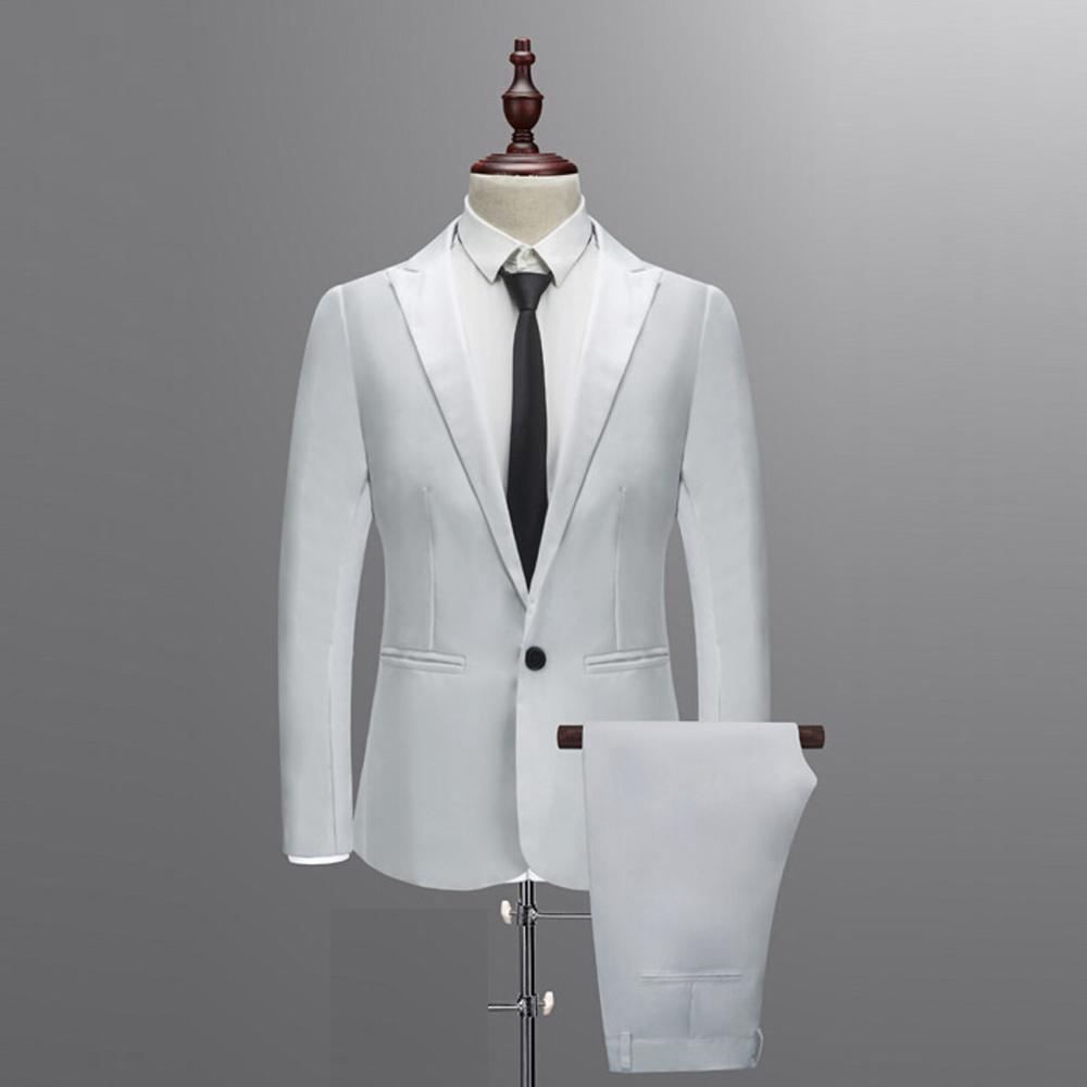 White Men's Formal Custom Suits Wedding Tuxedo Casual Men Business Latest Fashion Dinner Prom 3 Pieces Blazer Vest Pants