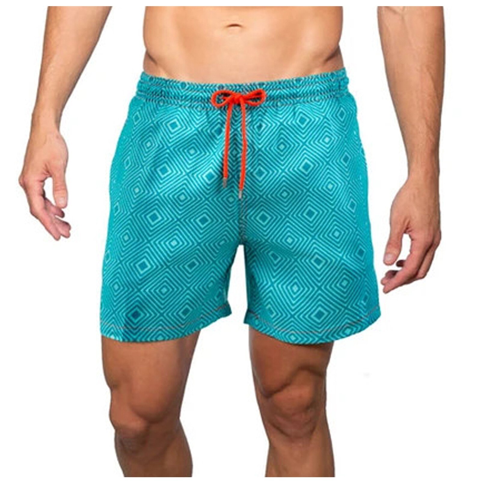 Trunks Beach Board Shorts Mens Swimwear Swim Drawstring Casual Double Layer With Pocket