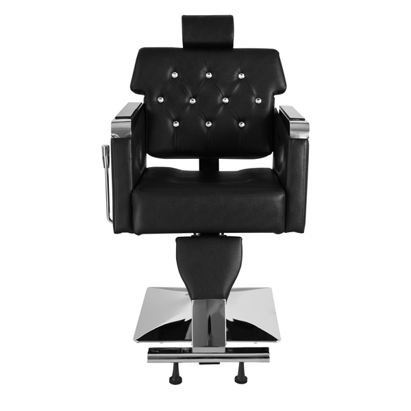 PVC皮套 电镀方盘带搁脚 可放倒 理发椅 300.00lbs 黑色 HZ88111 N001-2