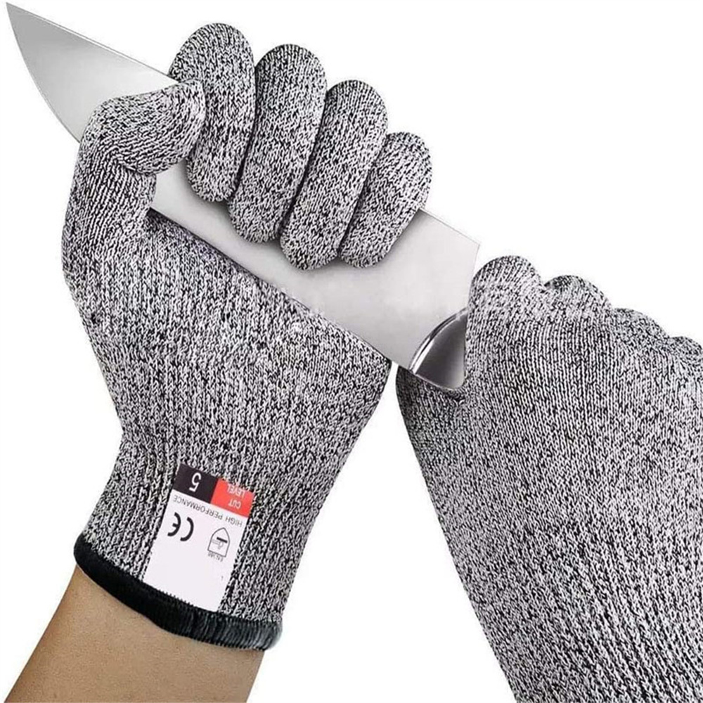 Safety Kitchen Cut Resistant Gloves Food Grade Level 5 Protection for Oyster Shucking, Fish Fillet Processing, Mandolin Slicing, Meat Cutting and Wood Carving Large