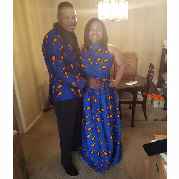 非洲女装时尚无袖长裙Dashiki印花头巾长袍非洲晚宴晚礼服-6