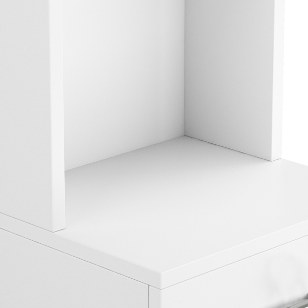 白色 密度板贴三胺 一门 一抽 三格 高柜 浴室立柜-8