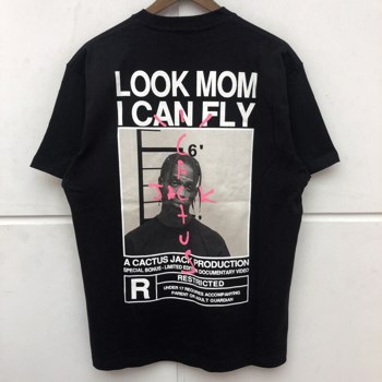 超大仙人掌杰克·特拉维斯·斯科特（Jack Travis Scott）造型妈妈我会飞T恤男式女式优质上衣T恤新款