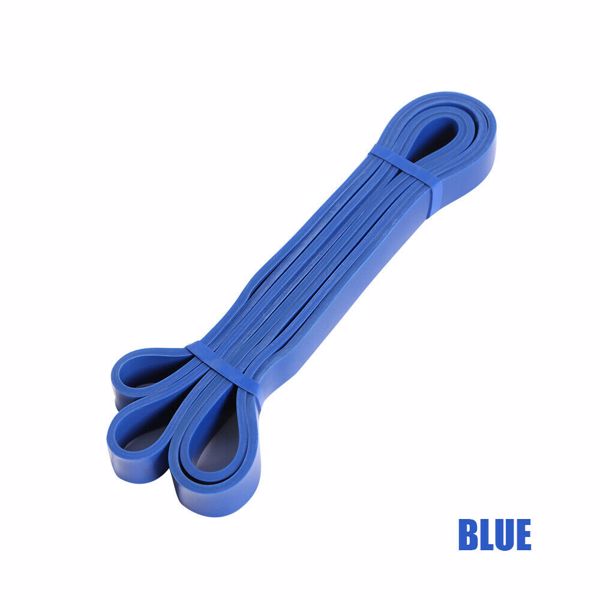 天然乳胶拉力圈健身阻力带-蓝色(208*6.4*0.45cm)
