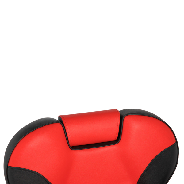 PVC皮套 ABS扶手壳 圆盘带搁脚 可放倒 理发椅 300.00lbs 红黑色 HZ8702C N002-11