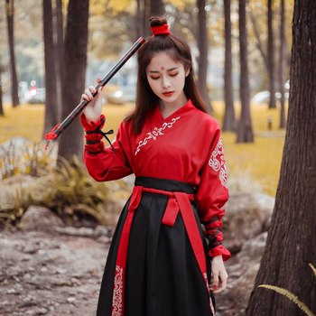 唐朝古代服饰汉服服饰中国民间舞蹈服饰古典剑客服饰传统仙女角色扮演