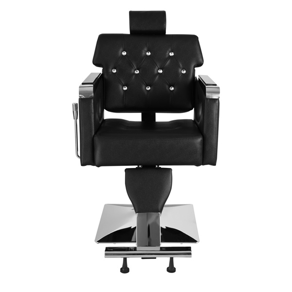 PVC皮套 电镀方盘带搁脚 可放倒 理发椅 300.00lbs 黑色 HZ88111 N001-1