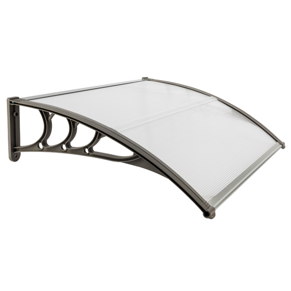 100*80cm 透明板灰色支架 雨篷 塑料支架 阳光板 前后铝条-33