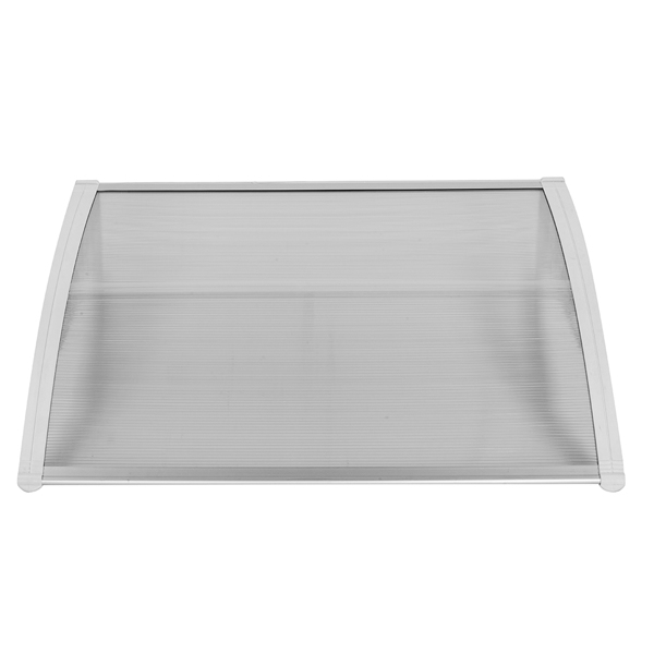 100*80cm 透明板白色支架 雨篷 塑料支架 阳光板 前后铝条-7